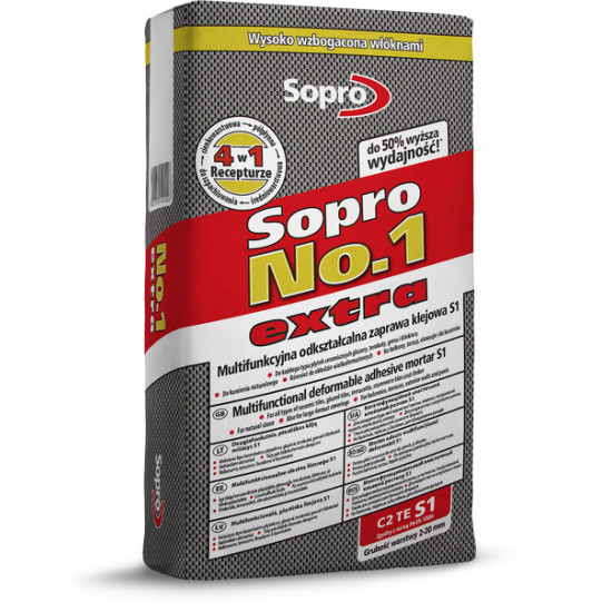 Клей для плитки Sopro №1 400 extra (22,5 кг)