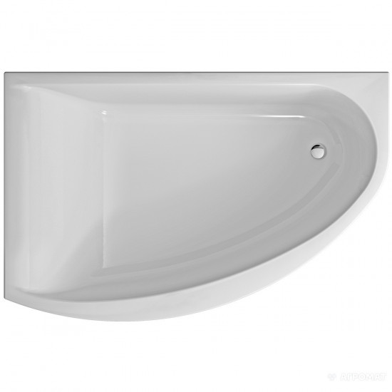 XWA3371000 Ванна акрилова асимметрична MIRRA 170х110 см, ліва, у комплектi з нiжками та елементами крiплення, біла